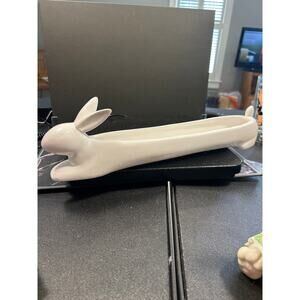 Bunny Rabbit White Ceramic Serving Platter